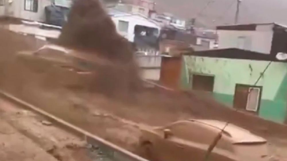 Aluvión afectó a Tocopilla - Captura de video