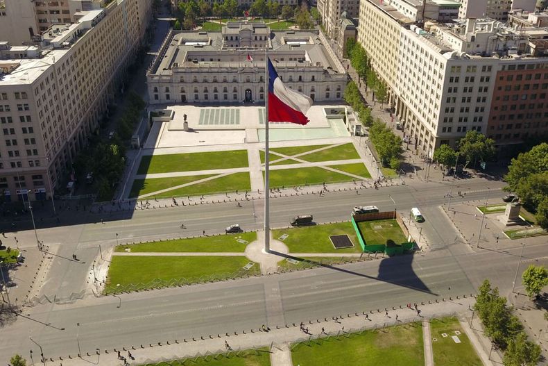 Imagen aerea de La Moneda / Agencia Uno