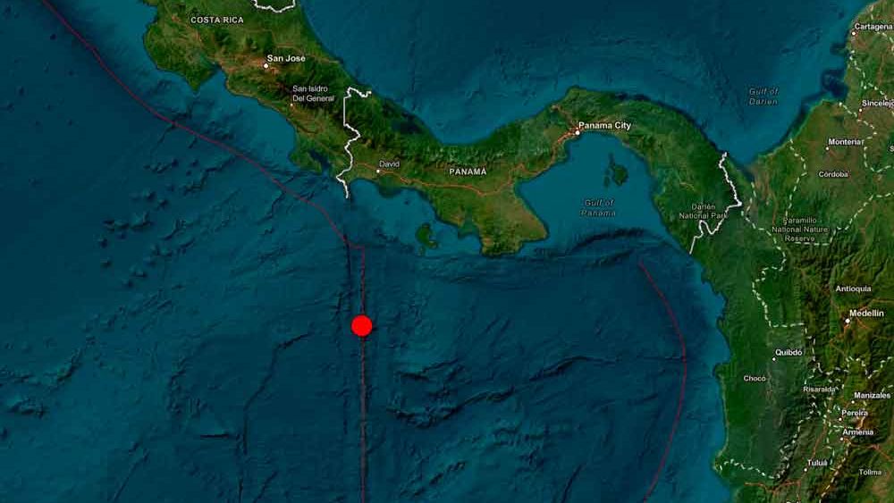 Fuerte sismo de magnitud 6,2 se produce frente a las costas de Panamá y moviliza al SHOA en Chile
