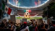 Imagen creada por Inteligencia Artificial que grafica el inicio del Mundial 2026 en medio de protestas sociales en México Imagen creada por Inteligencia Artificial que grafica el inicio del Mundial 2026 en medio de protestas sociales en México