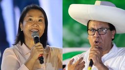 Los candidatos presidenciales peruanos Keiko Fujimori y Roberto Sánchez - Agencia EFE