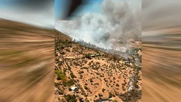 Alerta SAE: Ordenan evacuar zona de Chacayes Alto en San Esteban por incendio forestal
