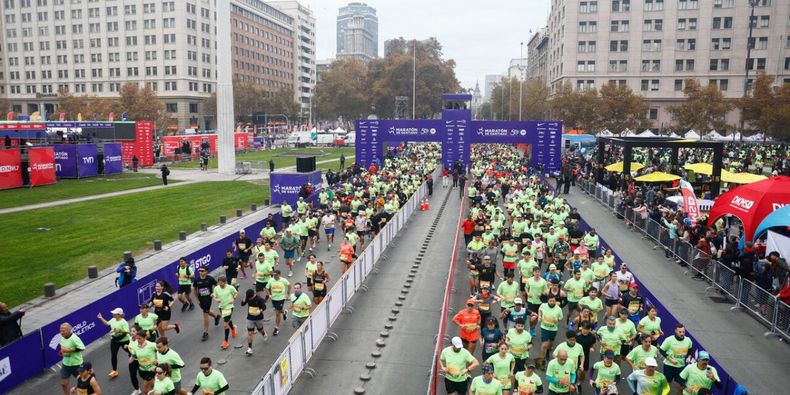 Maratón de Santiago 2025. Agencia Uno.