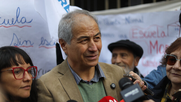 Presidente del Colegio de Profesoras y Profesores, Mario Aguilar, no descarta movilizaciones contra el gobierno si continúan recortes. Créditos: Agencia Uno. Presidente del Colegio de Profesoras y Profesores, Mario Aguilar, no descarta movilizaciones contra el gobierno si continúan recortes. Créditos: Agencia Uno.