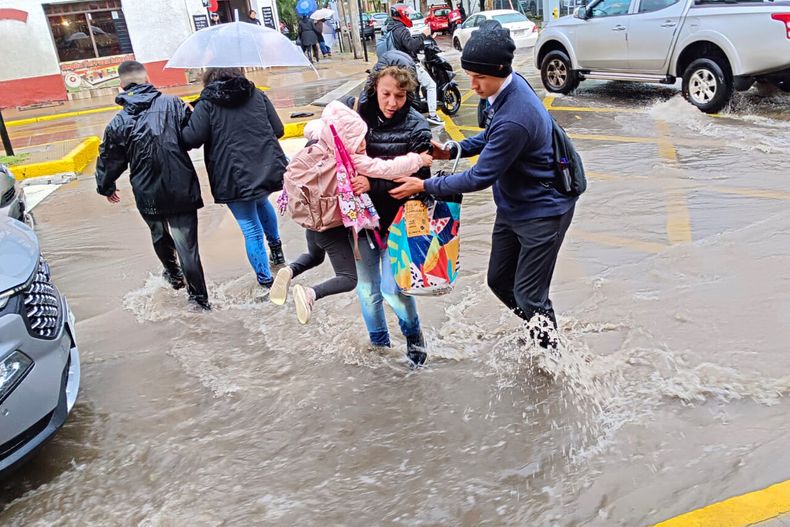 Santiago inundado tras las lluvias