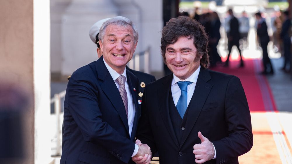 Kast y Milei juntos en La Moneda - Agencia Uno