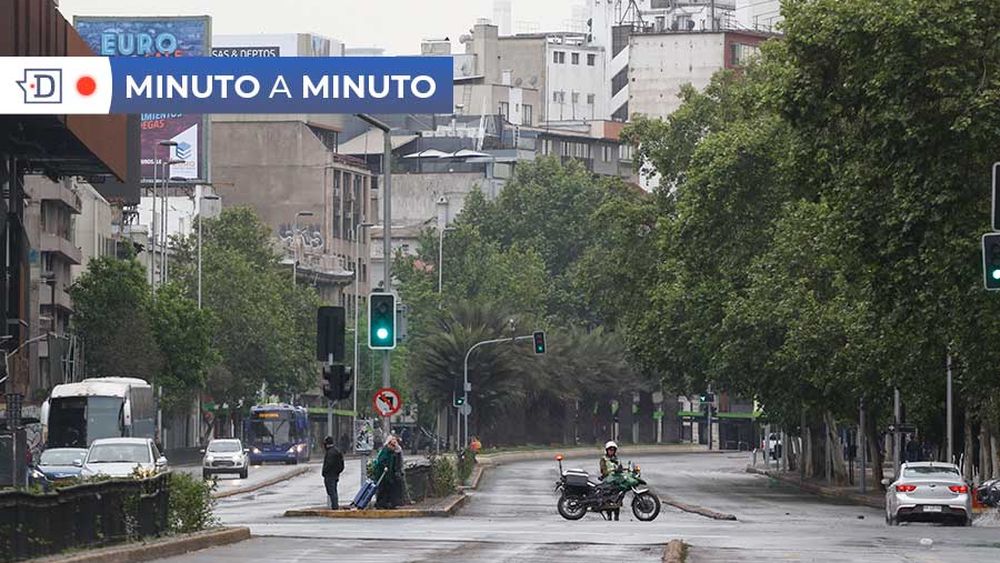 MINUTO A MINUTO: Cortes de tránsito en Alameda y desvíos de locomoción colectiva por 18-O