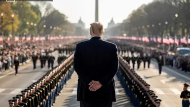 El Desconcierto | 15813 trump viendo un desfile militar.webp