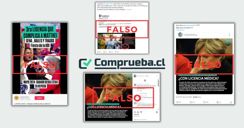 las desinformaciones que han circulado sobre el supuesto uso fraudulento de licencias medicas por parte de evelyn matthei.webp