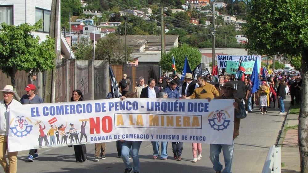Marchas contra la mina de tierras raras en Penco.&nbsp;
