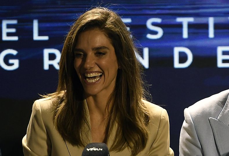 Maria Luisa Godoy durante la conferencia de prensa de los animadores de Vina 2024.jpg