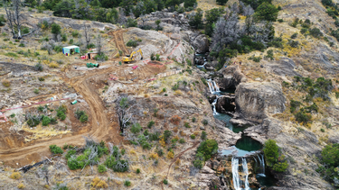 Hidroeléctrica en cascada Los Maquis en la Carretera Austral.&nbsp;