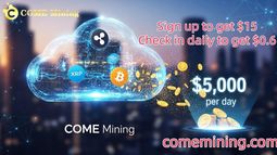 Al mantener XRP y BTC obtienes un ingreso estable de $5,000 de COME Mining