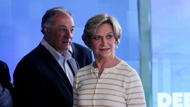 Evelyn Matthei en la foto junto a Juan Sutil - Agenca Uno