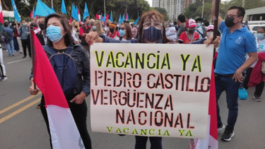 Gobierno de Perú tilda de golpe de Estado moción para destituir al presidente Castillo