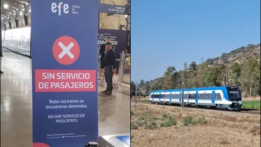 Tren Santiago-Rancagua sufre problemas: EFE acusa vandalización y anuncia retrasos en servicio