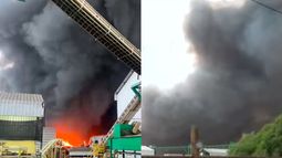 Incendio químico en El Monte, Región Metropolitana Incendio químico en El Monte, Región Metropolitana