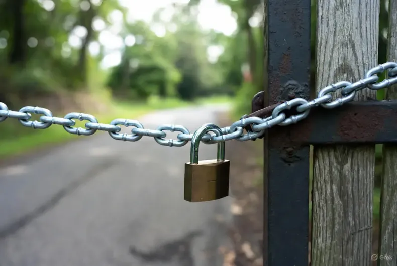 cerro con cadena y candado el unico acceso a vivienda de su vecina corte ordeno reabrir acceso y entregar llaves.webp