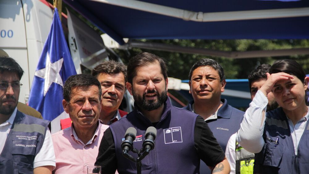 Boric fija plazo para construcción de viviendas de emergencia para antes de invierno