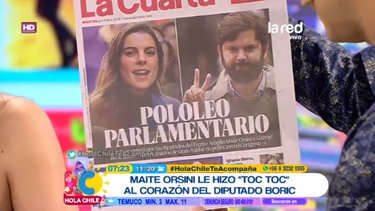 Cuestionan desatinada gráfica de Hola Chile sobre supuesto romance de Maite Orsini y Gabriel Boric