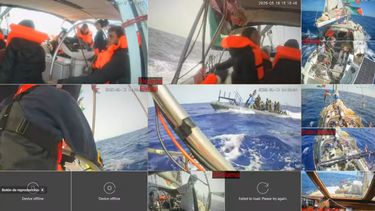 Momento en que Israel intercepta a la flotilla humanitaria - Agencia EFE