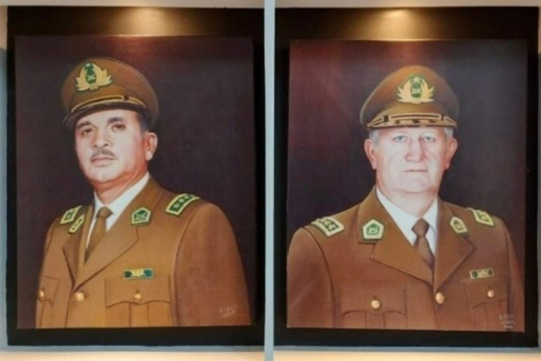 Retiran retratos de los exgenerales directores de Carabineros Cesar Mendoza Duran y Rodolfo Stange Oelckers.png