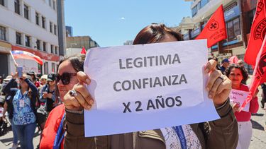 Con 60 mil manifestantes a nivel nacional y previo a reunión con Mario Marcel se llevó a cabo la movilización del sector público