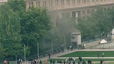 Incendio en Centro Cultural La Moneda - X: @bayron_lopez01