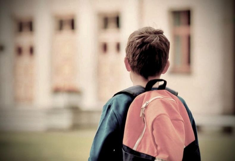 Imagen de un niño de espaldas con una mochila&nbsp;