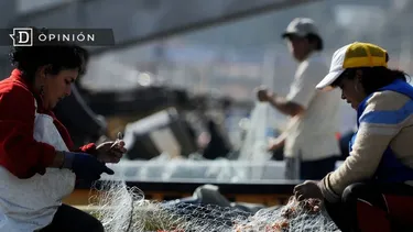 El Desconcierto | 28004 mujeres desenredando una red en una caleta.webp