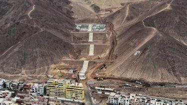 Muros anti aluvión en el norte de Chile. Foto: Ministerio de Obras Públicas.&nbsp;