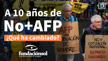 Imagen de marchas por No+AFP / Crédito: El Desconcierto
