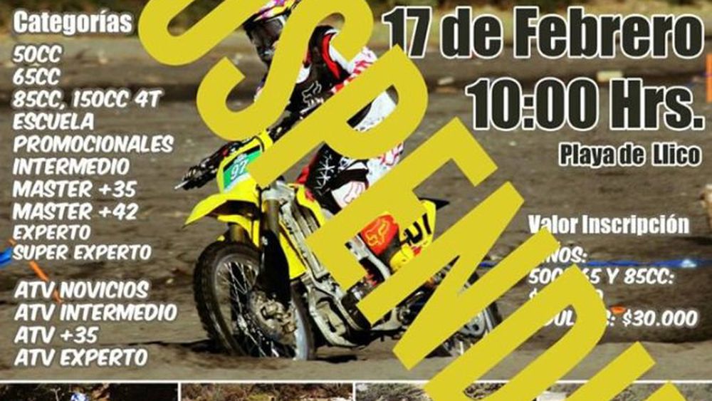 Suspenden carrera de motocross en dunas de Llico tras denuncia de periodista: Bienes Nacionales anunció investigación