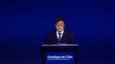 Javier Milei en Foro Madrid de Santiago - Agencia Uno