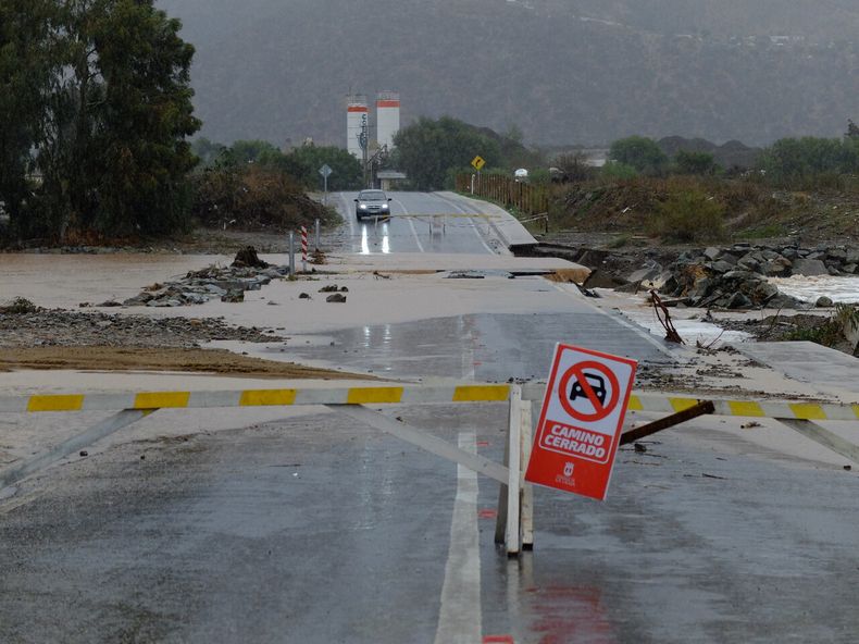 Región de Valparaíso también sufrió daños por las lluvias del temporal - Agencia Uno