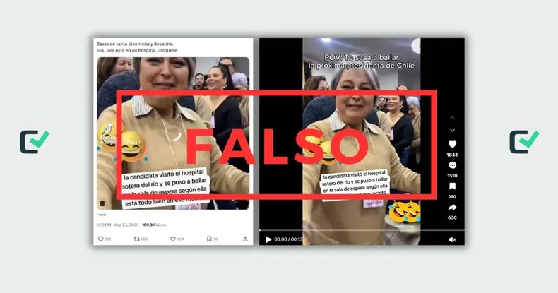 en este video jeannette jara no esta bailando en el hospital sotero del rio clip es de una actividad de campana en talca.webp