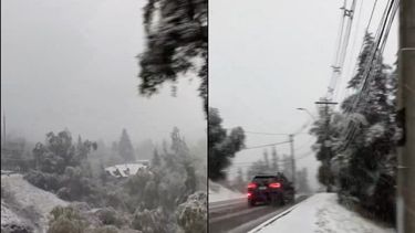 VIDEO| Reportan caída de nieve en Las Condes, Lo Barnechea, La Florida y Cajón del Maipo