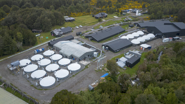 Reportan fallecimiento de trabajador de la industria salmonera. En la imagen: noruega Mowi en el sector de Huillinco, en la comuna de Chonchi.&nbsp;