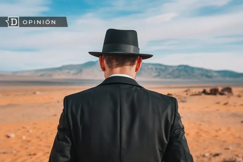 12019 un hombre de espaldas caminando en el desierto.webp