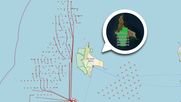 Isla Santa María rodeada y cubierta por solicitudes de concesión marítima y minera.&nbsp;