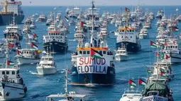 La Flotilla Global Sumud denuncia que Israel los está intimidando de forma peligrosa en aguas internacionales
