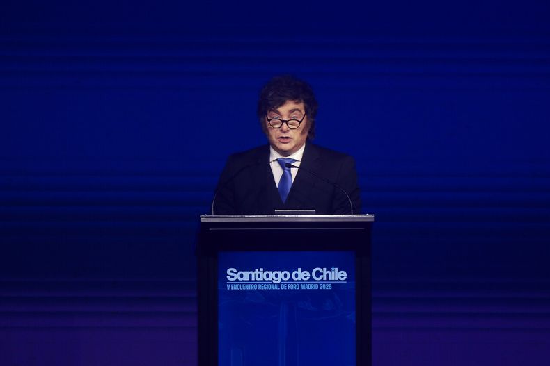 Javier Milei en Foro Madrid de Santiago - Agencia Uno