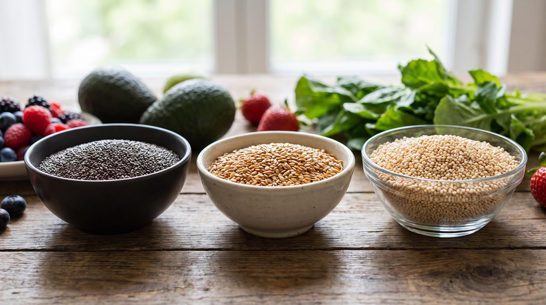 Chía, linaza y microalgas: qué alimentos vegetales contienen omega-3 y cómo consumirlos correctamente.