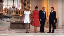VIDEO| Trump no se aguanta y piropea a la esposa del presidente francés: “Está en muy buena forma física, preciosa”