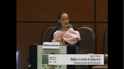 VIDEO| Llevo a mi hija porque soy mujer, madre y profesional: La respuesta de senadora mexicana criticada por ir con su guagua al Congreso