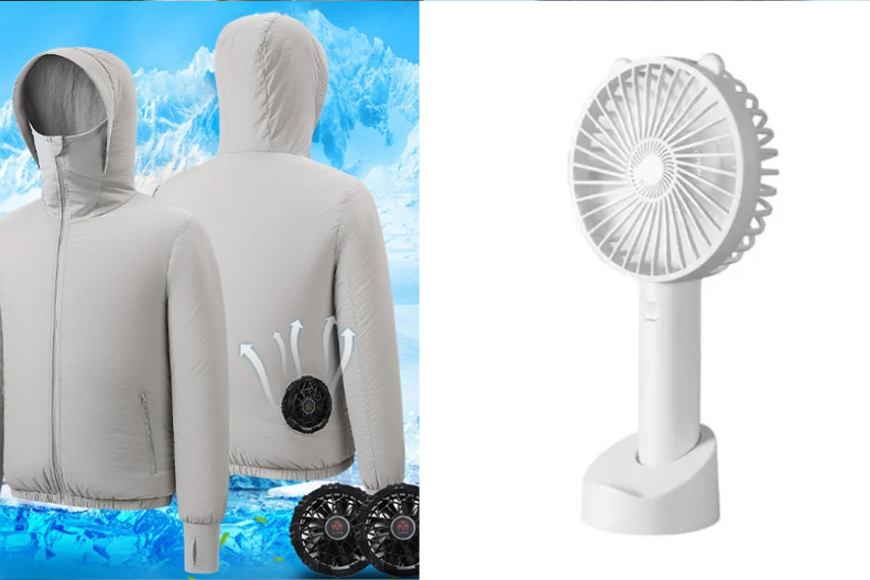 Ropa con aire acondicionado y ventilador de mano.png