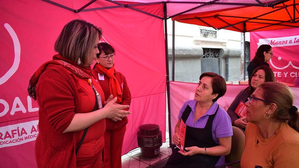 Mujeres de todas las edades participaron en la primera Feria Preventiva del Cáncer de Mamas del Colegio de Matronas de Santiago