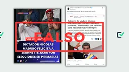 Es falso que Nicolás Maduro felicitó a Jeannette Jara por triunfo en primarias en Chile