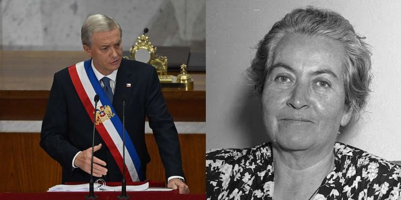 Presidente José Antonio Kast cita a Gabriela Mistral en su primera Cuenta Pública.