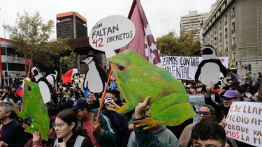 Foto de la marcha medioambiental en el día del agua / Agencia Uno